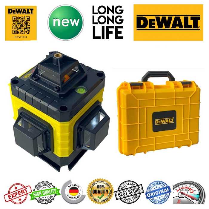 تراز  لیزری ریموت دار  360 درجه 4 بعدی 16 لاین دیوالت (شارژی با دو باتری لیتیومی)  
