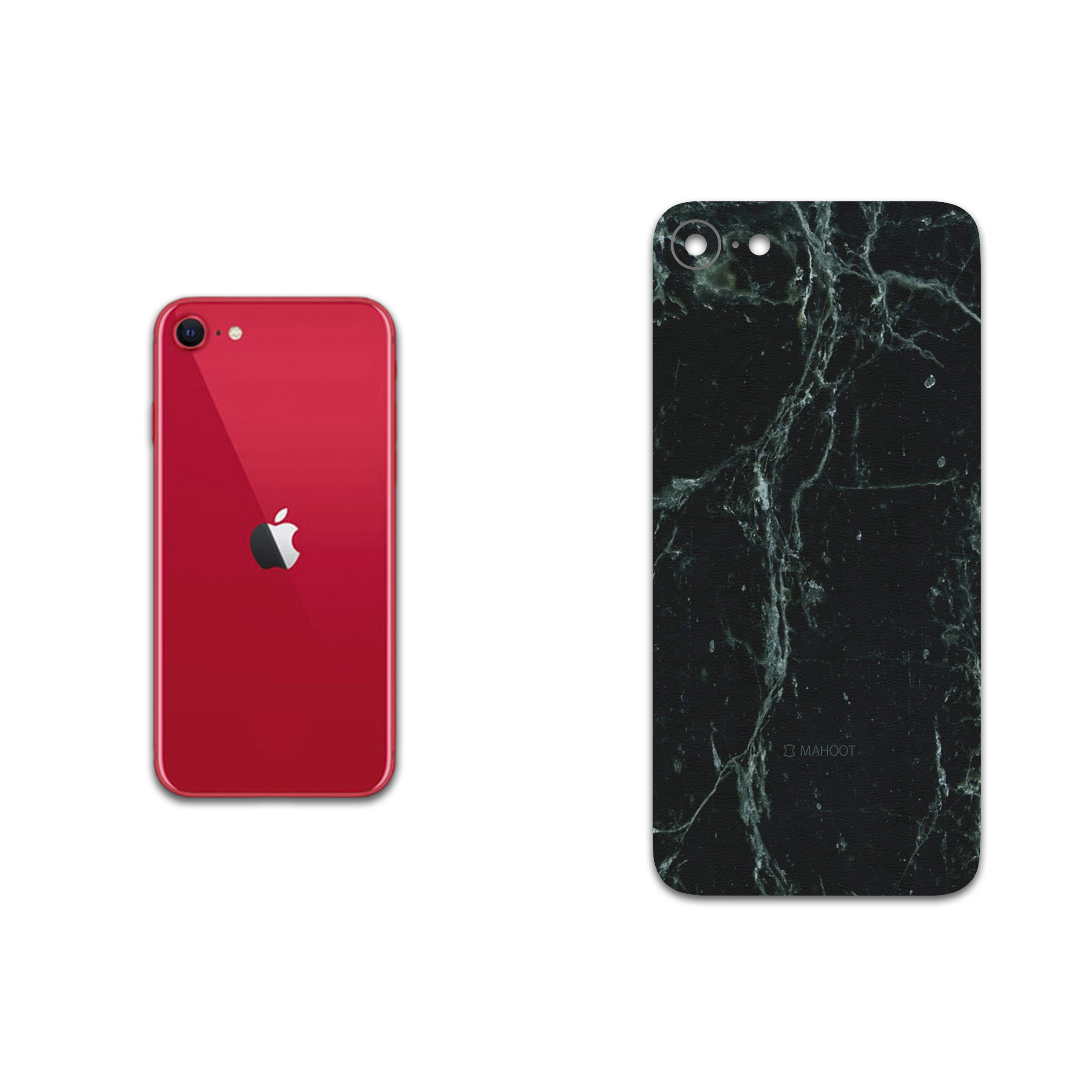 برچسب پوششی ماهوت مدل Graphite-Green-Marble مناسب برای گوشی موبایل اپل iPhone SE 2020