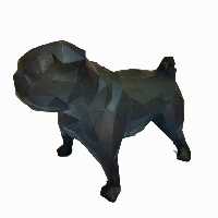 مجسمه مدل سگ ‌ایستاده هندسی