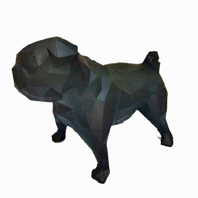 مجسمه مدل سگ ایستاده هندسی