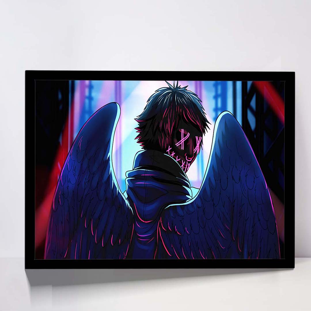 تابلو مدل neon angel boy کد F-14025