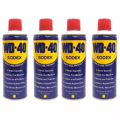 اسپری روان کننده سودکس مدل WD-40 حجم 400 میلی لیتر مجموعه 4 عددی