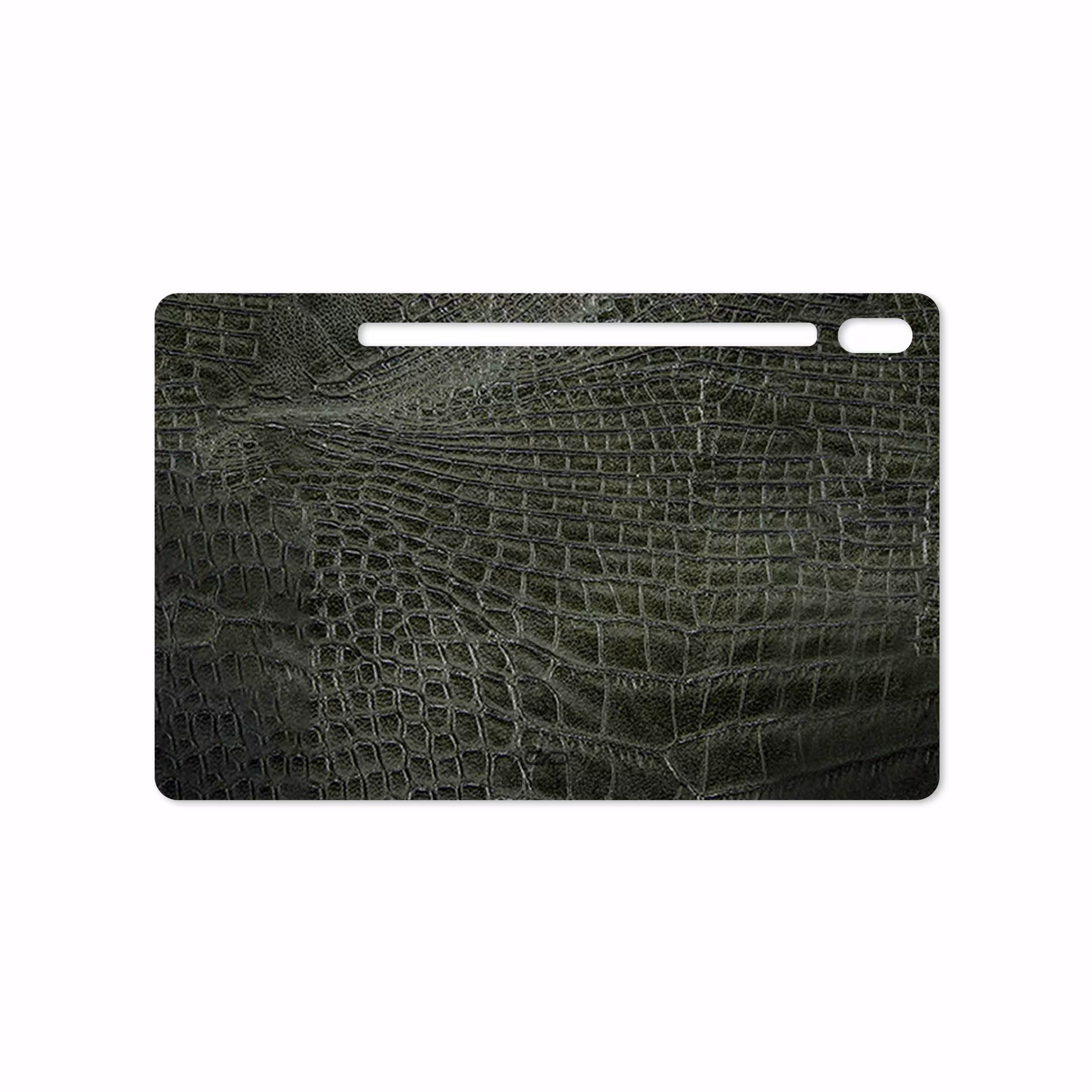 برچسب پوششی ماهوت مدل Green-Crocodile-Leather مناسب برای تبلت سامسونگ Galaxy Tab S6 2019 SM-T865