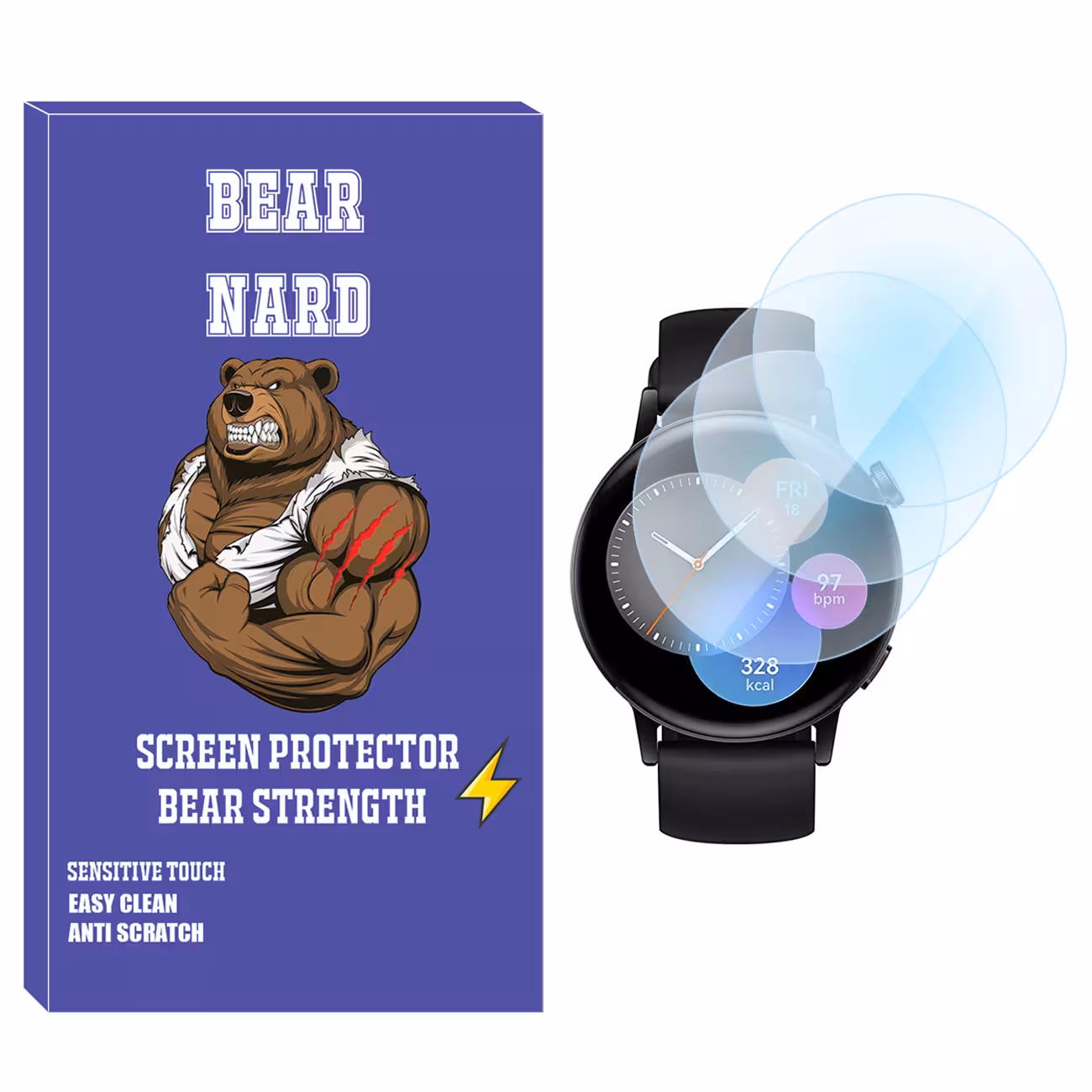 محافظ صفحه نمایش شیشه‌ای برنارد مدل SH-BR مناسب برای ساعت هوشمند هوآوی Watch GT3 42mm بسته سه عددی
