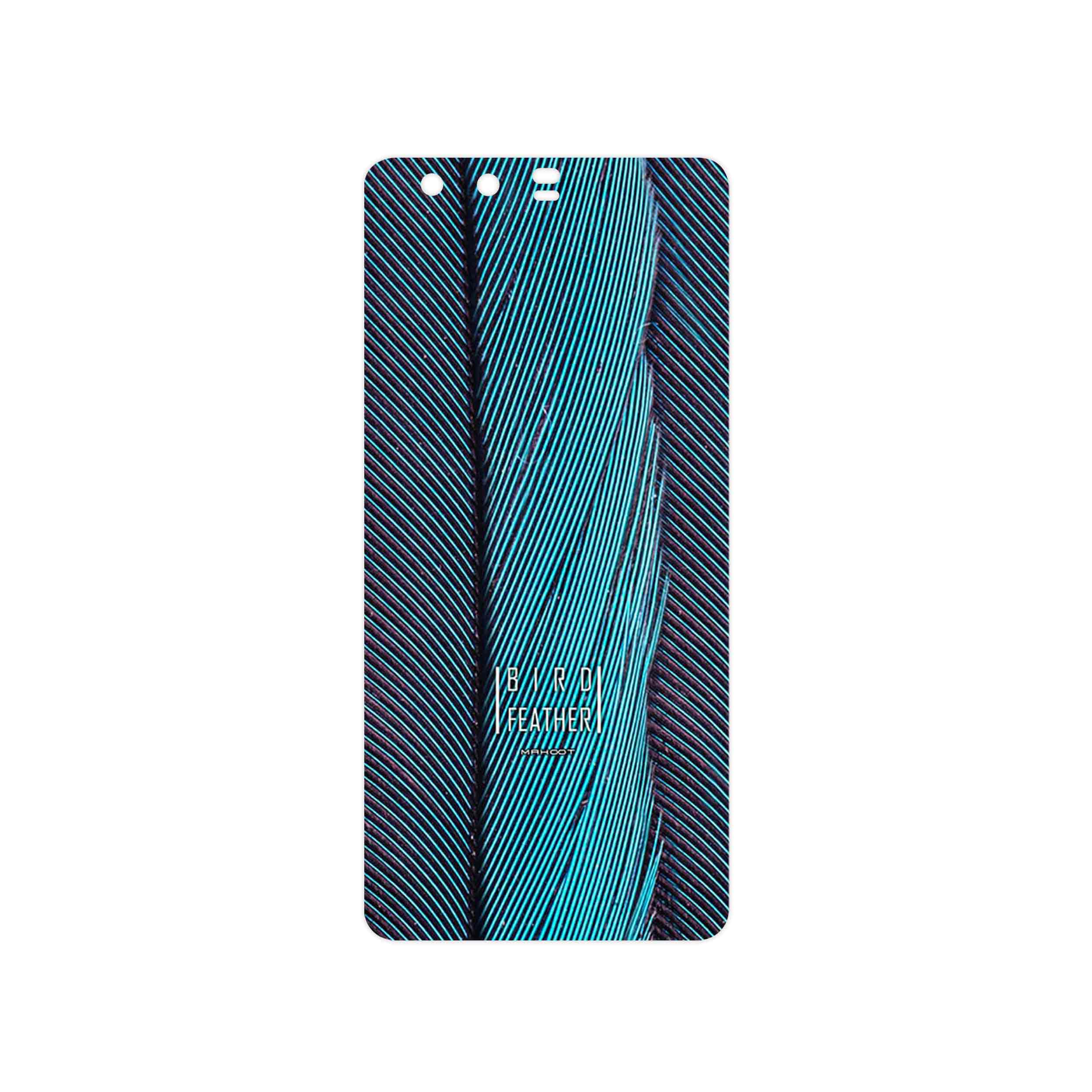 برچسب پوششی ماهوت مدل Turquoise feathers مناسب برای گوشی موبایل هوآوی P10 Plus
