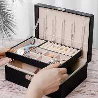 جعبه نظم دهنده مستطیل دوطبقه درجه یک وارداتی جادار و با کیفیت 