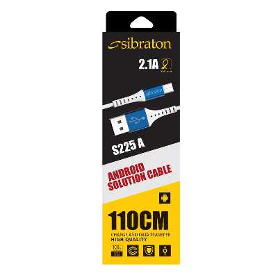 کابل تبدیل USB به microUSB سیبراتون مدل S225A  طول 1.1 متر