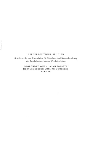 خرید و دانلود نسخه کامل کتاب Niederdeutsche Beiträge: Festschrift für Felix Wortmann zum 70 Geburtstag