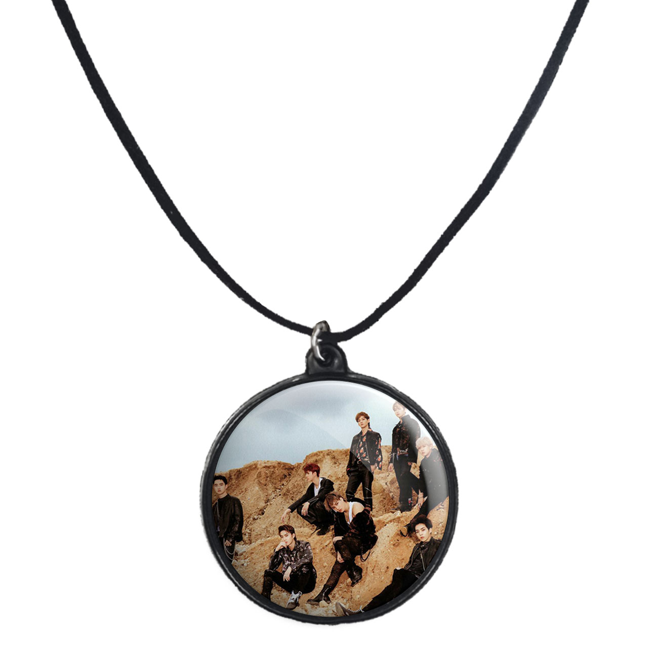 گردنبند پرمانه طرح exo کد pmb.14044 مدل دو طرفه