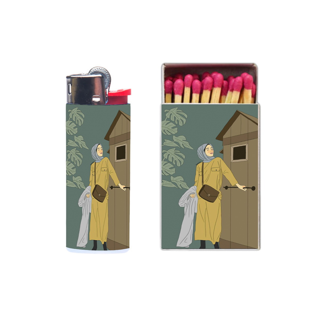 فندک مدل دختر کد 1416 به همراه کبریت