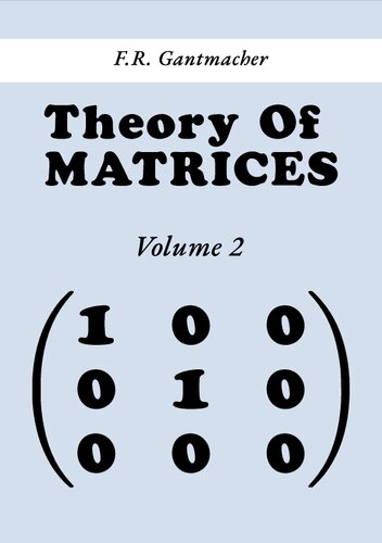 خرید و دانلود نسخه کامل کتاب The Theory of Matrices, Volume II