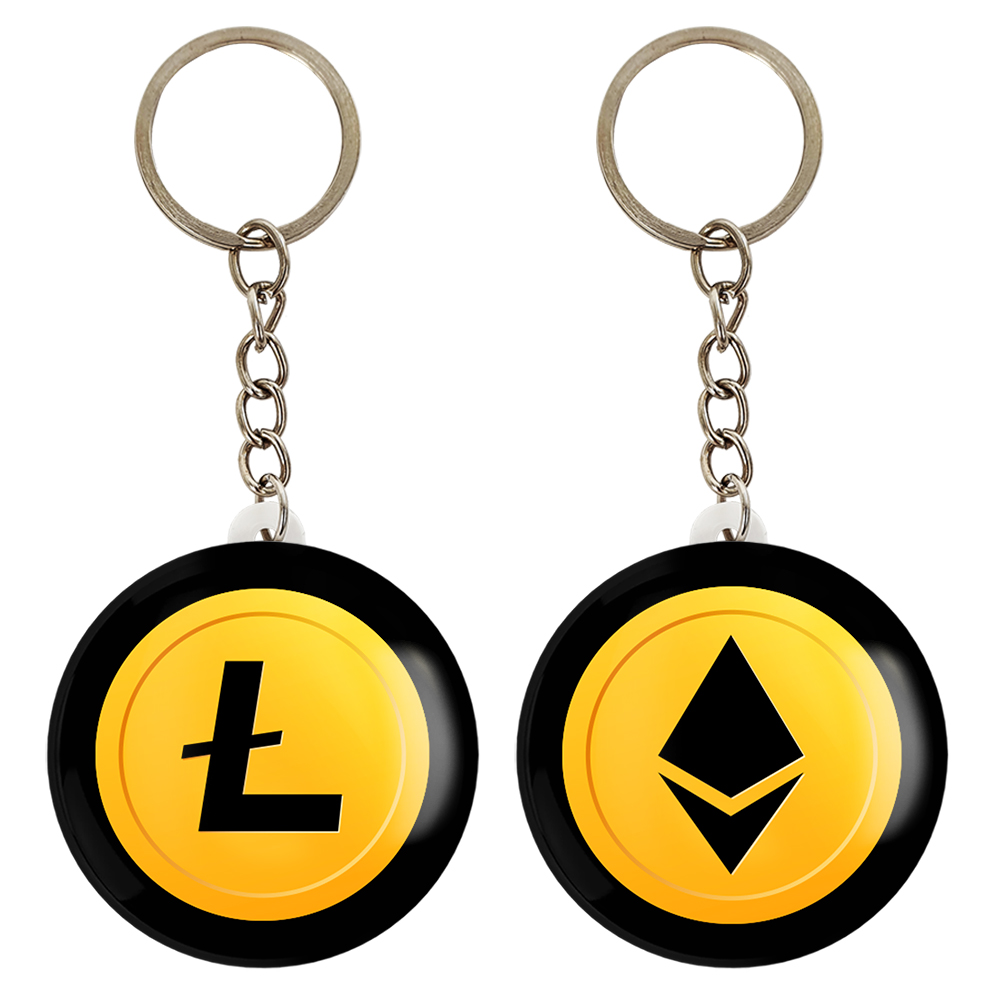 جاکلیدی خندالو مدل ارز دیجیتال لایت کوین و اتریوم کد 1090510906 مجموعه 2 عددی