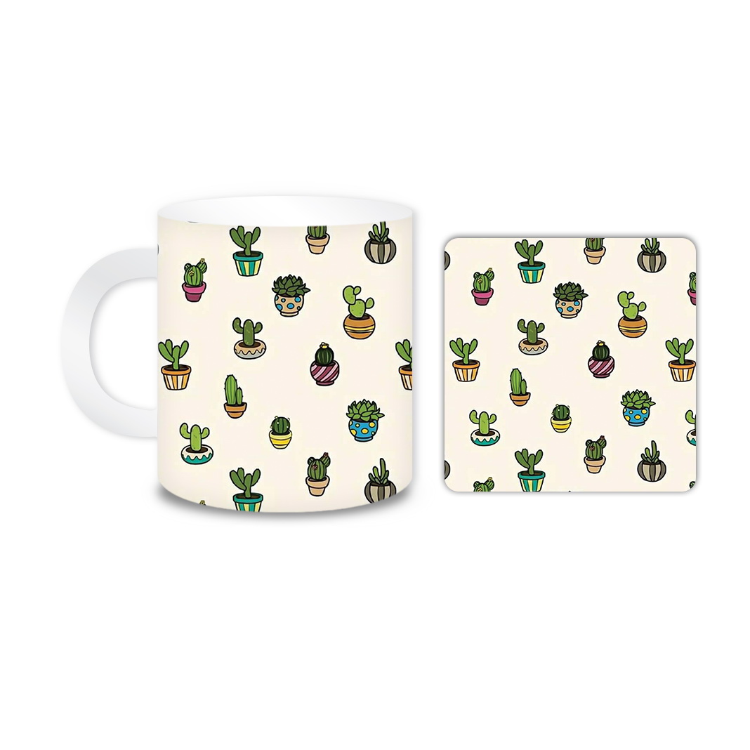 ماگ مدل کاکتوس کد 569 به همراه زیر لیوانی