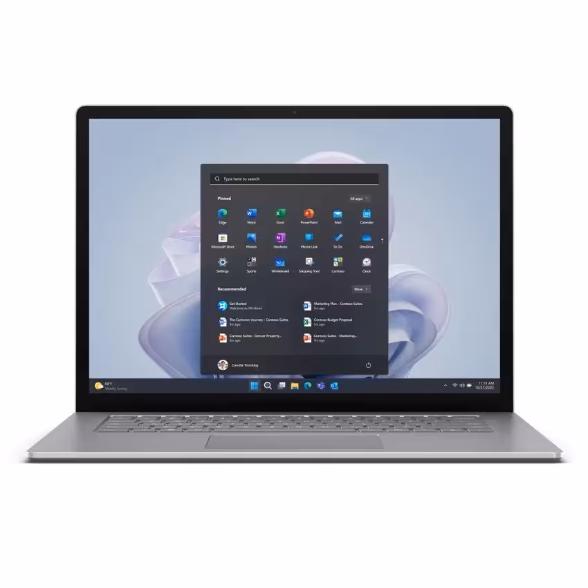 لپ تاپ مایکروسافت Surface Laptop 5 سایز 13.5/15 اینچ لمسی 2K، پردازنده Core i7 نسل 12، رم 8GB، حافظه 256GB SSD و گرافیک Intel Iris Xe