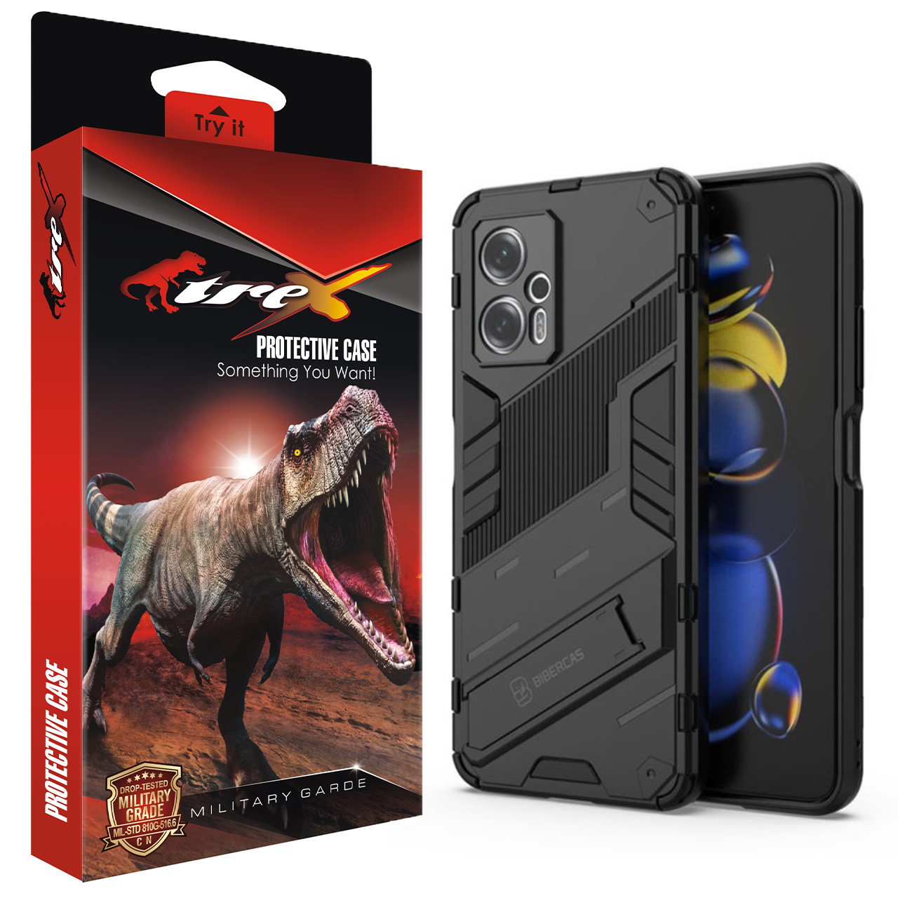 کاور تی رکس مدل BIBERCAS مناسب برای گوشی موبایل شیائومی Poco X4 GT