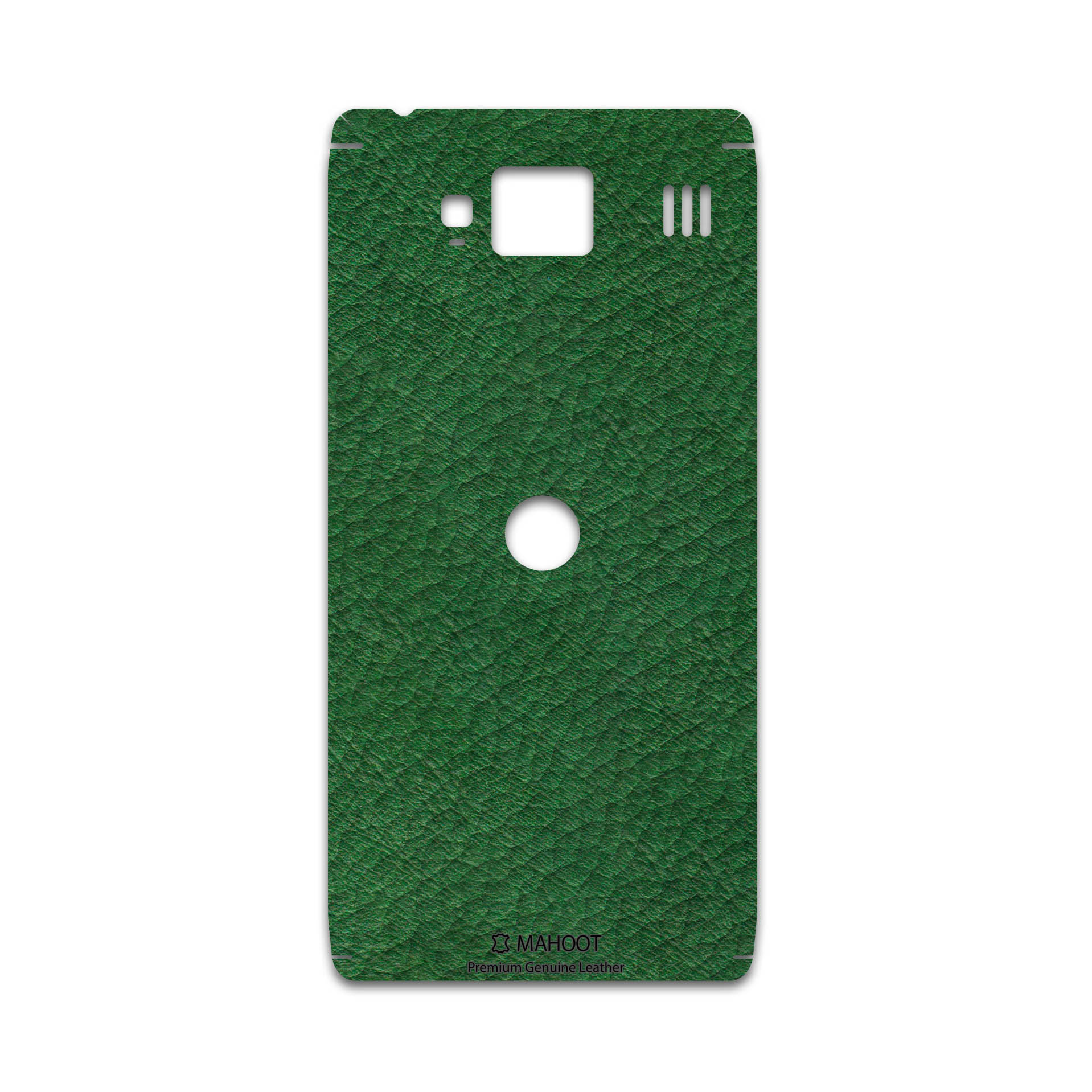 برچسب پوششی ماهوت مدل Green-Leather مناسب برای گوشی موبایل موتورولا droid razr hd