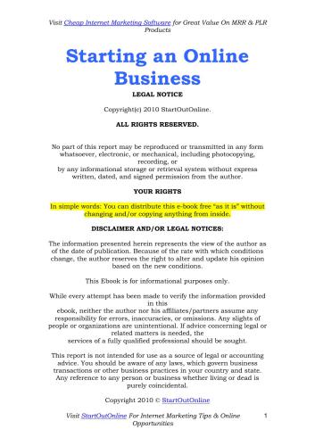 خرید و دانلود نسخه کامل کتاب Starting an online business