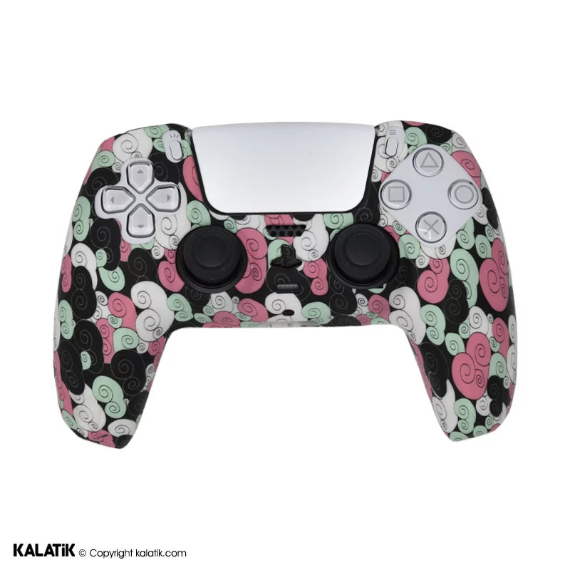 کاور سیلیکونی مناسب برای دسته کنسول بازی سونی PlayStation 5 طرح Colorful Clouds