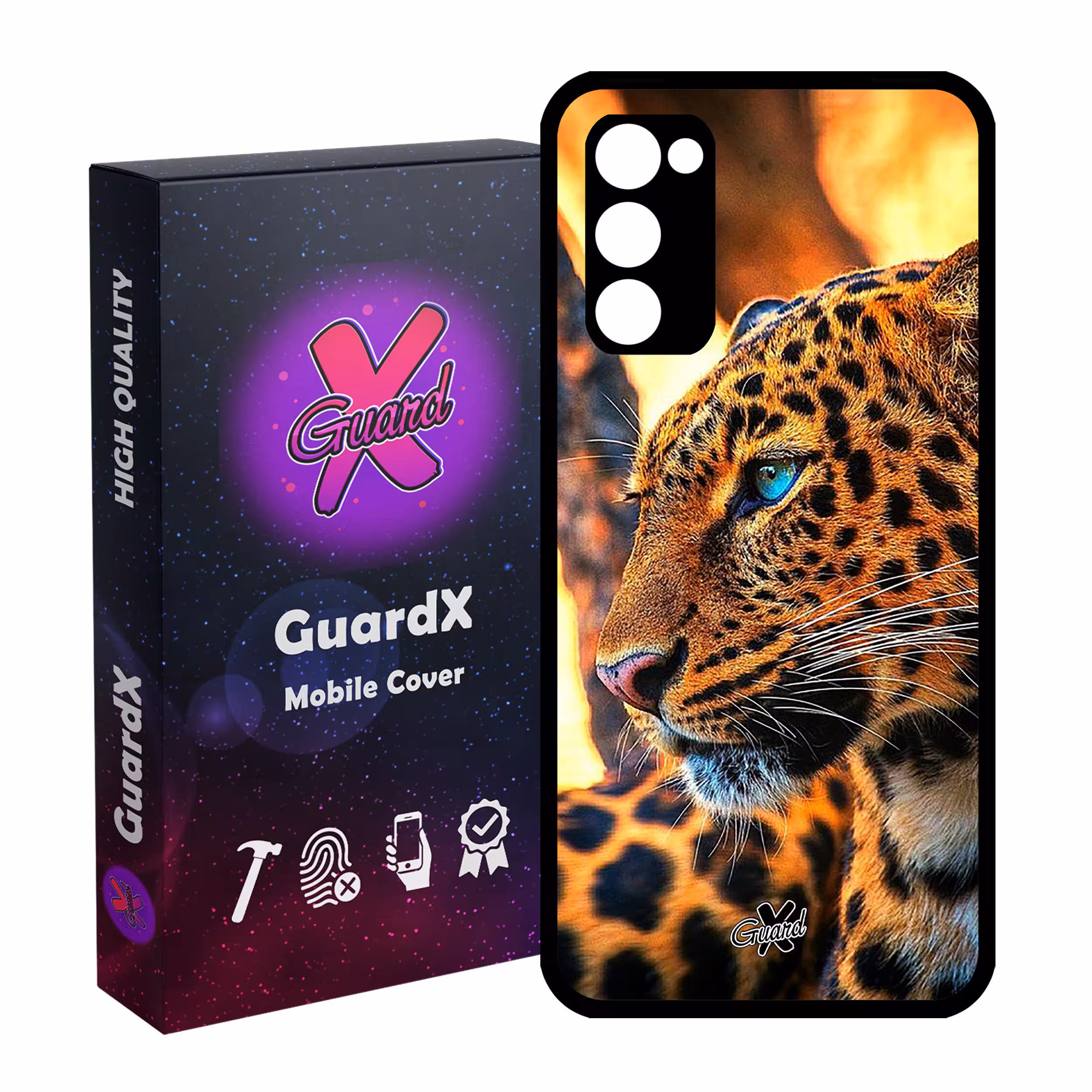 کاور گارد ایکس طرح پلنگ مدل Glass10237 مناسب برای گوشی موبایل سامسونگ Galaxy S20 FE