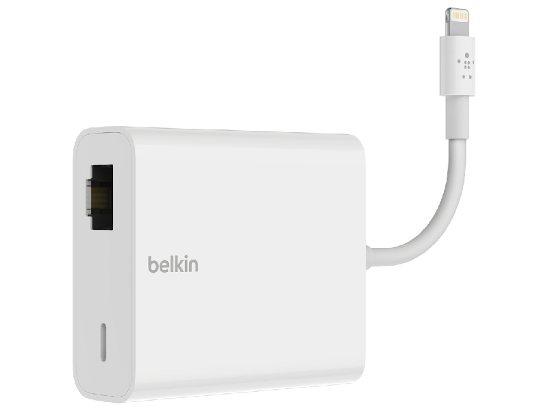 مبدل لایتنینگ به Ethernet و پورت شارژ بلکین مدل F8J227