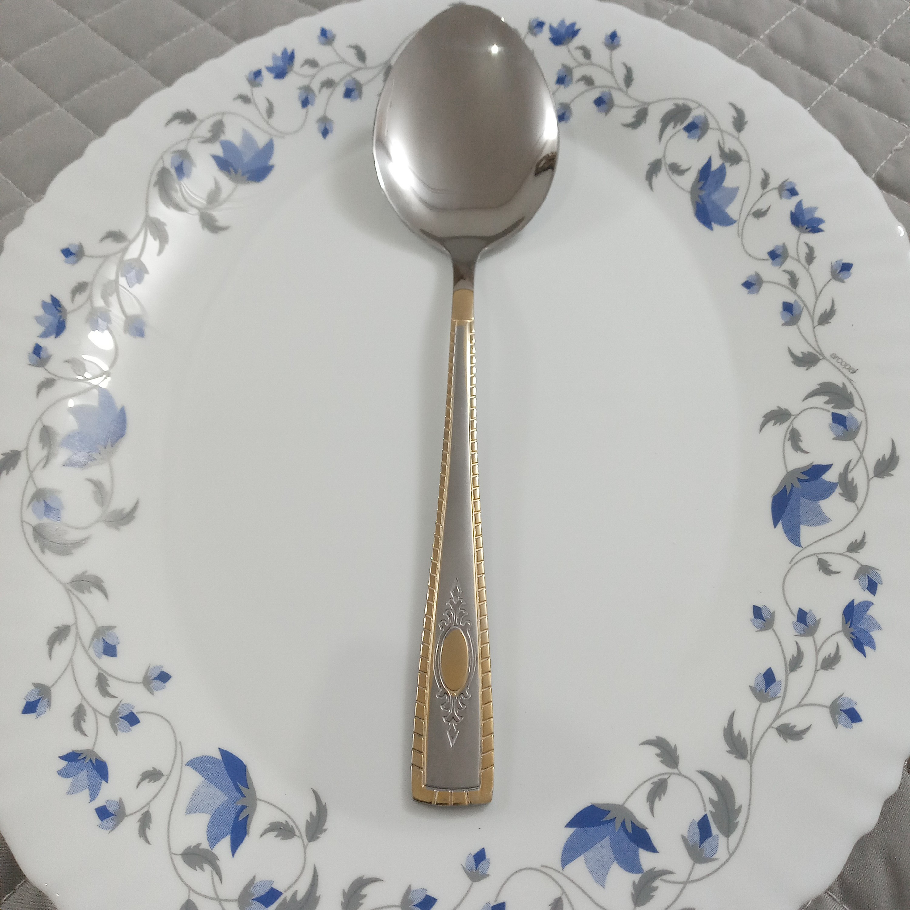 قاشق خورشت استیل طلایی یونیک لایف یک عددی ارتفاع 25.5 و در ضخامت 3 میل 