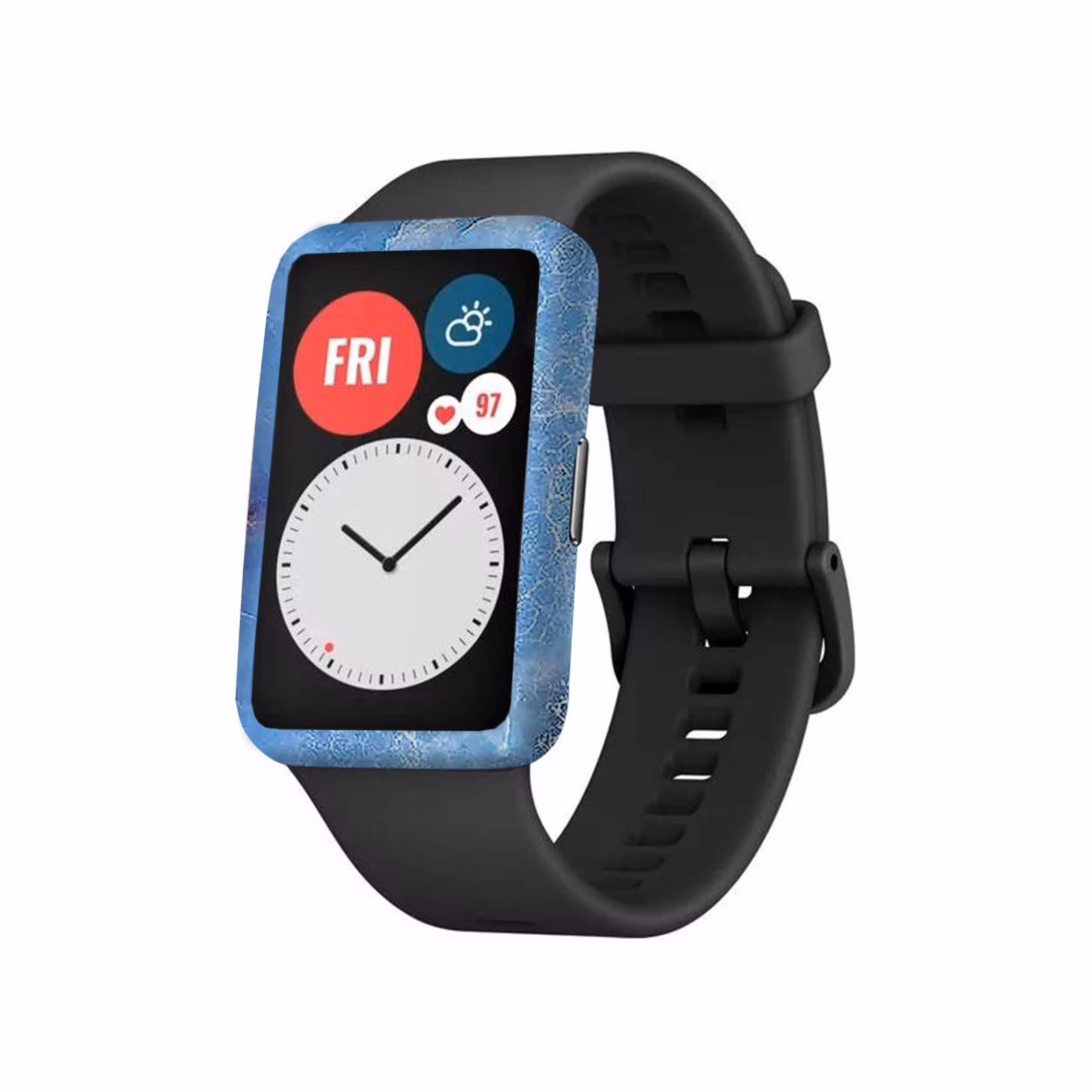 برچسب ماهوت طرح Blue Ocean Marble مناسب برای ساعت هوشمند هوآوی Watch Fit