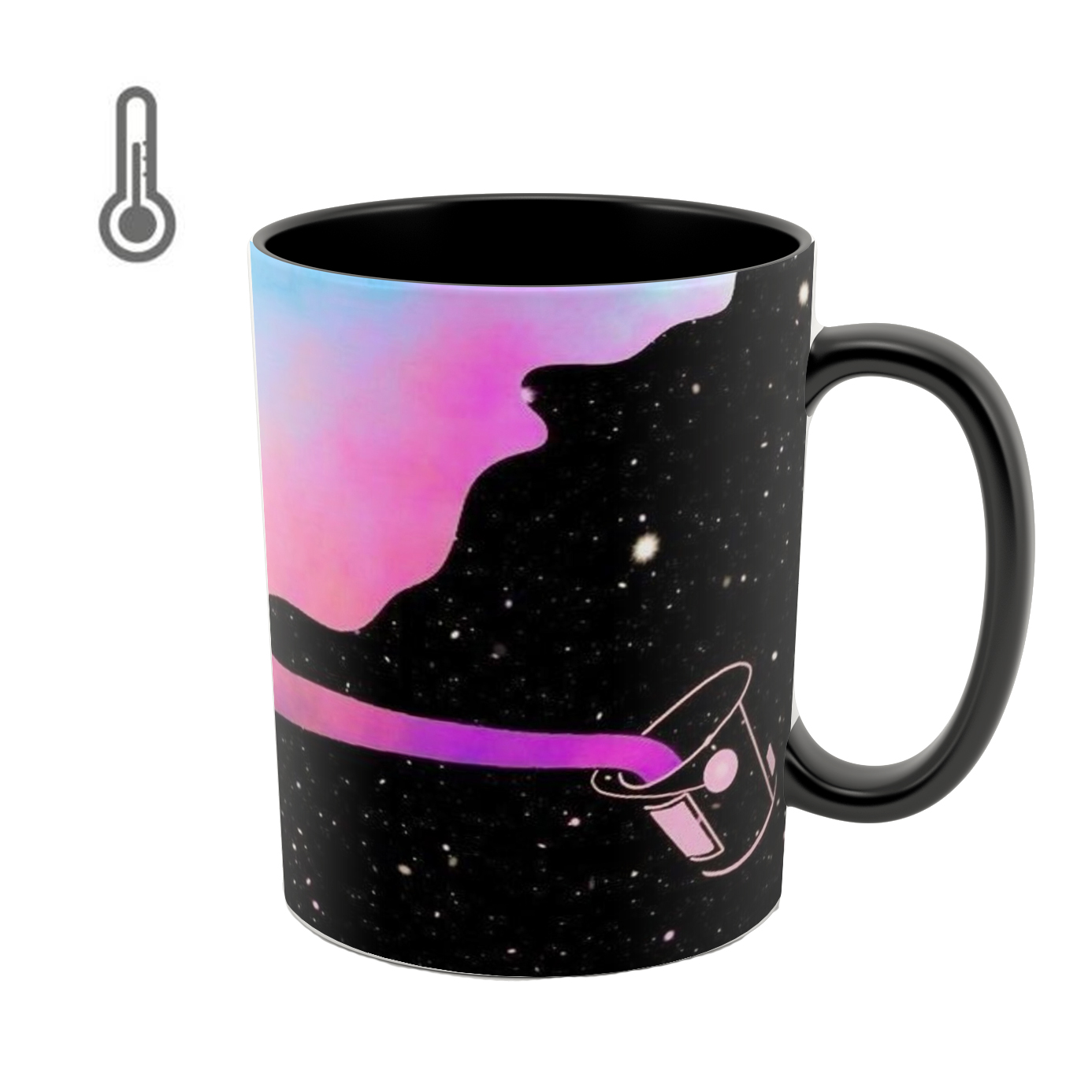 ماگ حرارتی طرح کهکشان رنگی