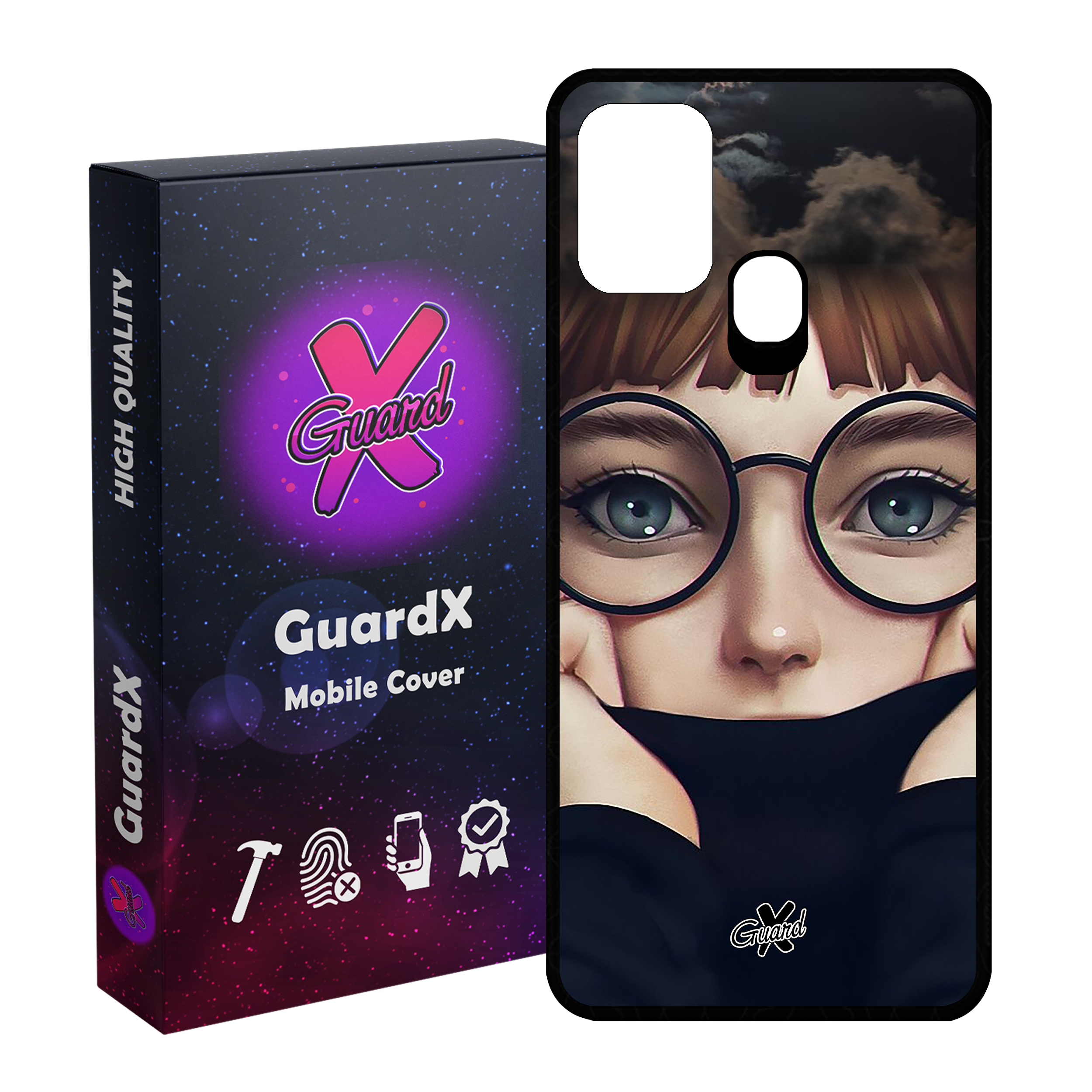 کاور گارد ایکس طرح Girl مدل Glass10040 مناسب برای گوشی موبایل سامسونگ Galaxy M31 / M31 Prime / F41