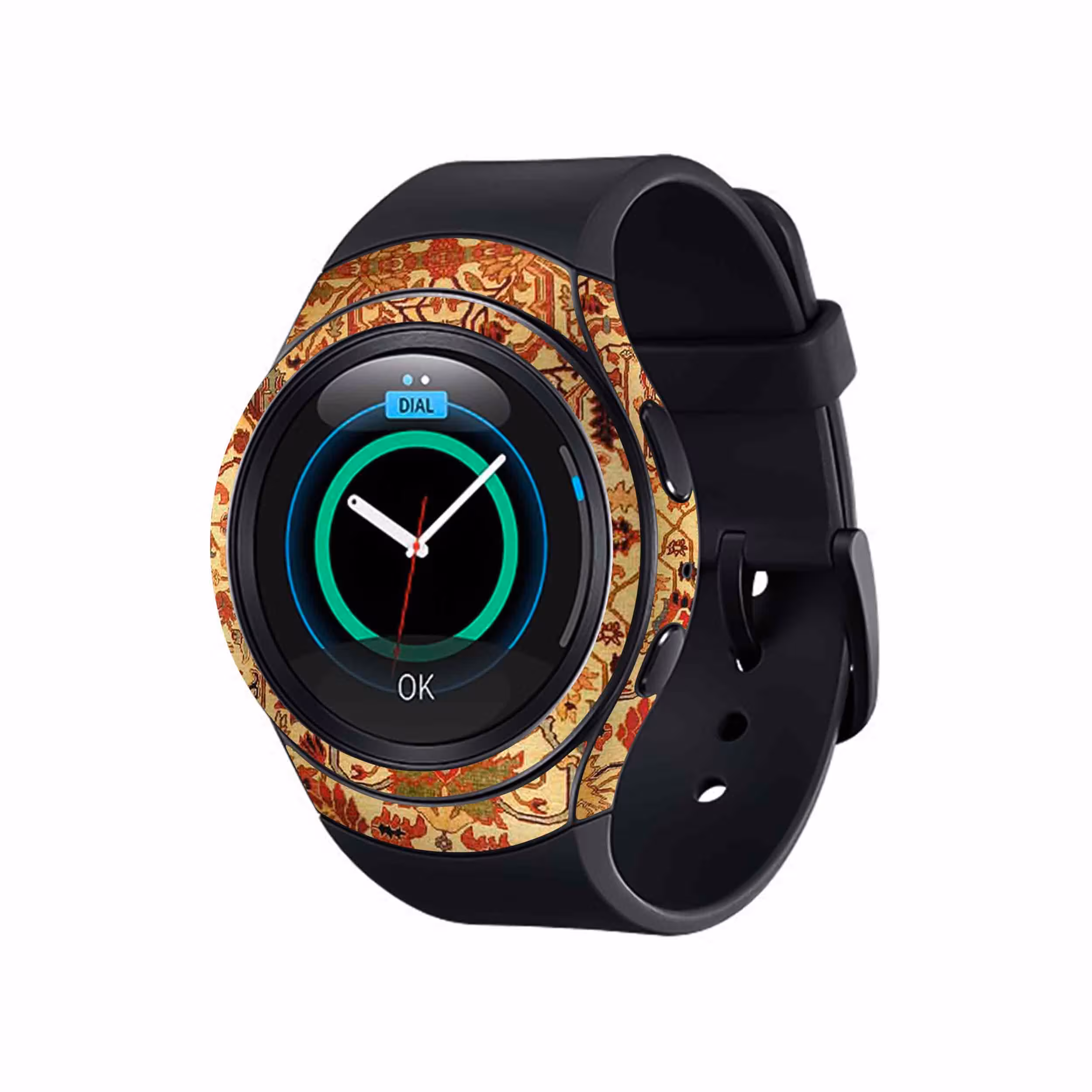 برچسب ماهوت طرح Persian_Carpet_Yellow مناسب برای ساعت هوشمند سامسونگ Galaxy Gear S2