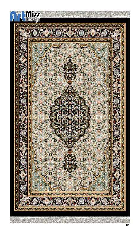 فرشینه و قالیچه درجه1 در ابعاد متنوع با ترمز فرش زمینه مشکی طوسی