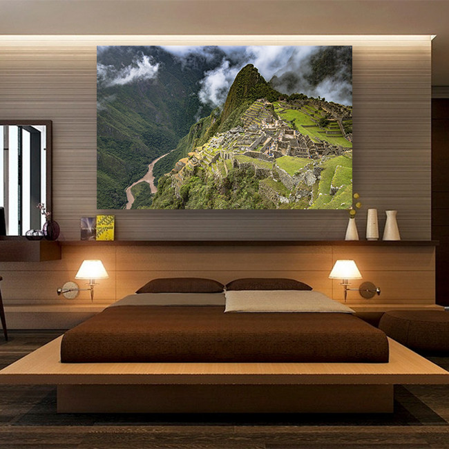 تابلو شاسی سری عجایب هفت گانه ی دنیای مدرن طرح ماچو پیچو کد 439 | دنیای قاب