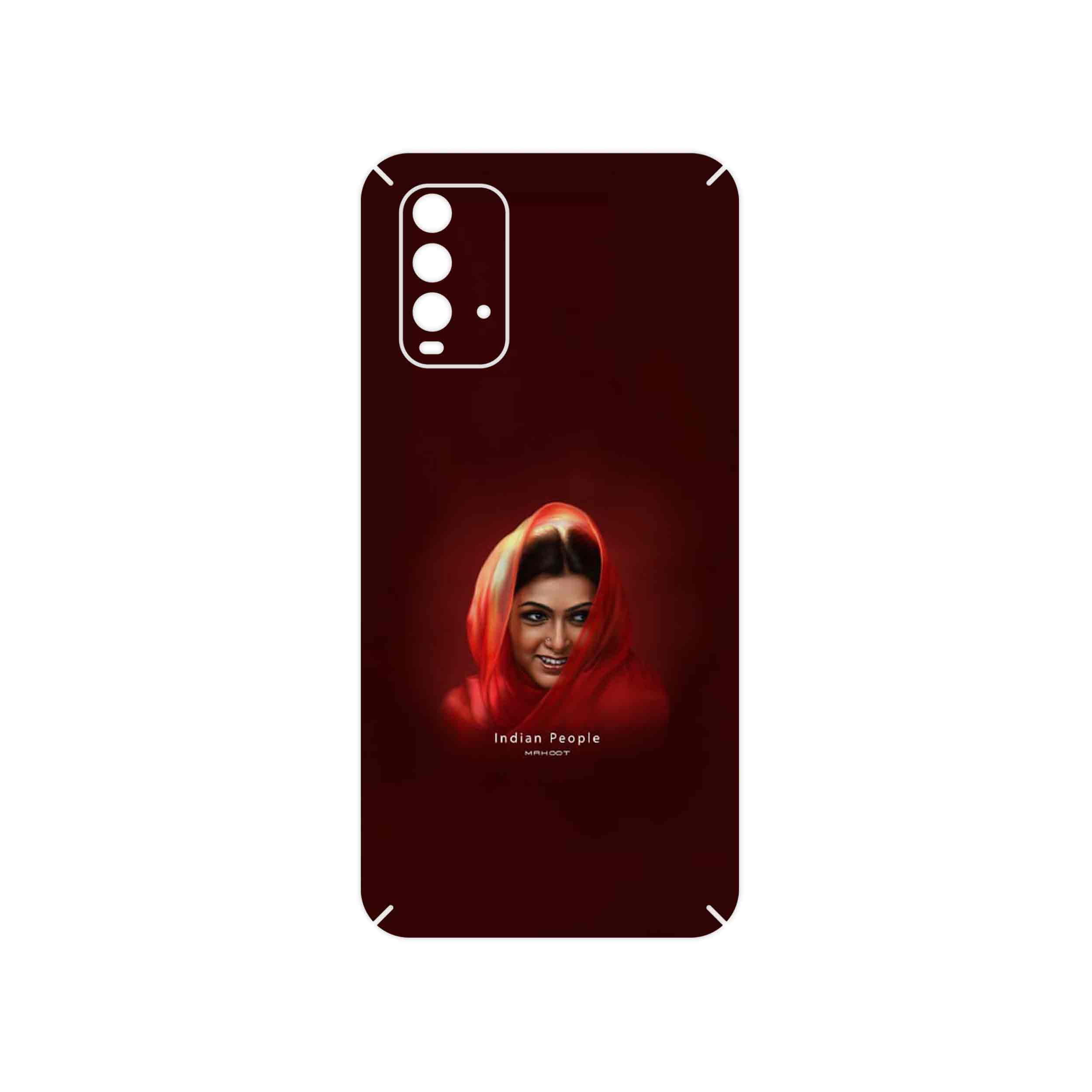 برچسب پوششی ماهوت مدل Portrait of an Indian Woman مناسب برای گوشی موبایل شیائومی Redmi 9T