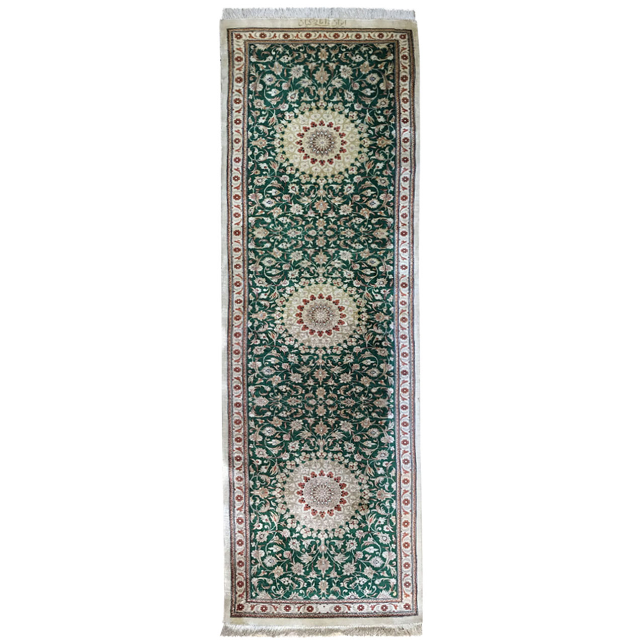 فرش دستبافت یک متری طرح ترنجی کد YMM.25.1