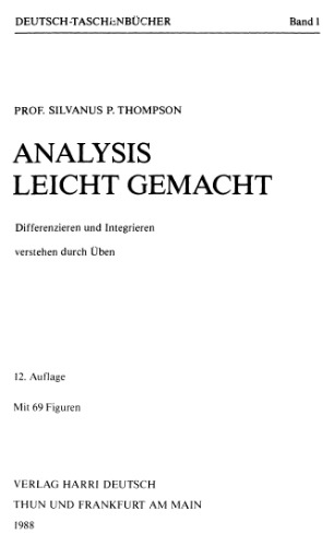 خرید و دانلود نسخه کامل کتاب Analysis leicht gemacht