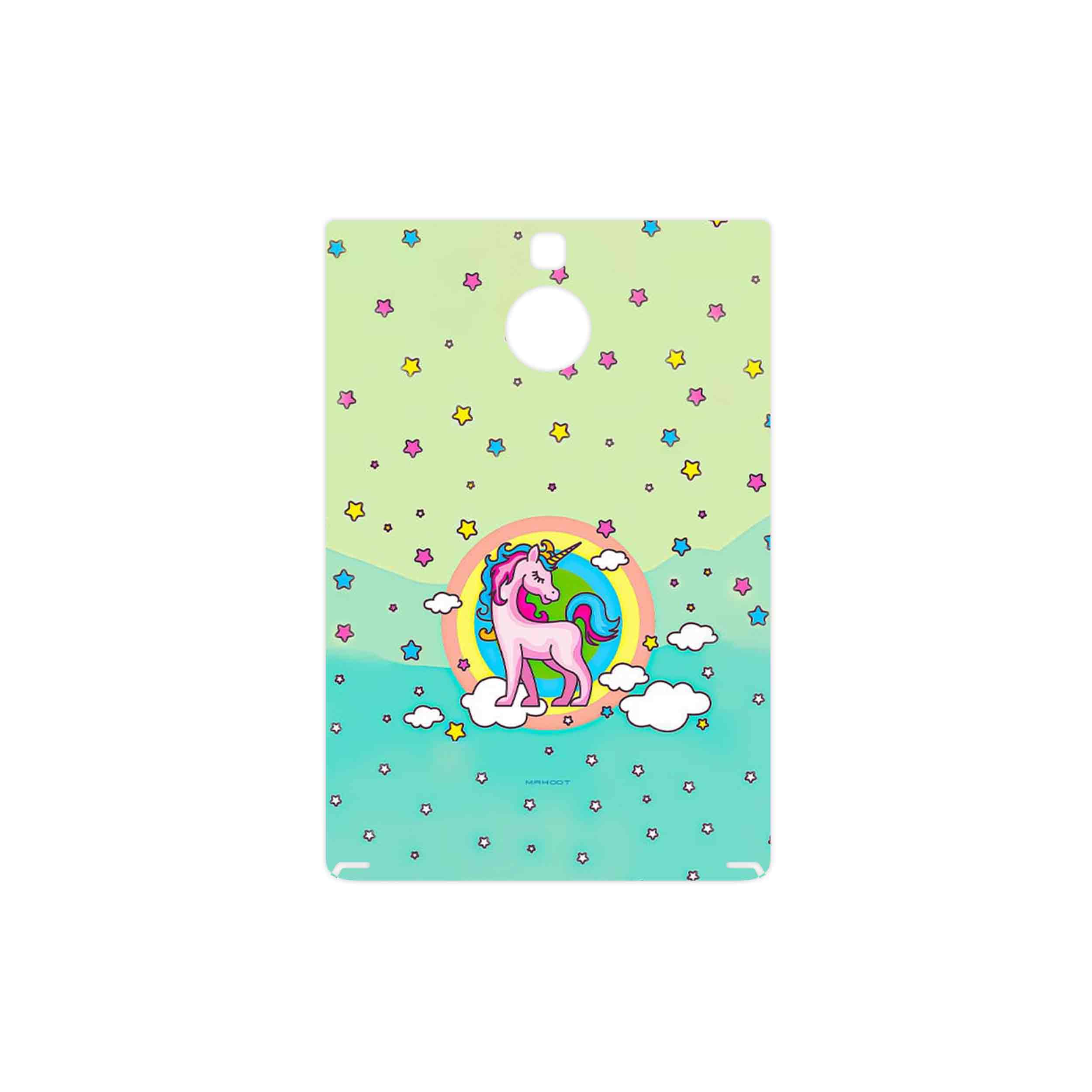برچسب پوششی ماهوت مدل Rainbow unicorn adventure مناسب برای گوشی موبایل بلک بری Passport Silver Edition