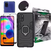 کاور ماموت مدل M-GHB-BNDL مناسب برای گوشی موبایل سامسونگ Galaxy A31 به همراه محافظ صفحه نمایش و محافظ لنز و پایه نگهدارنده آهنربایی