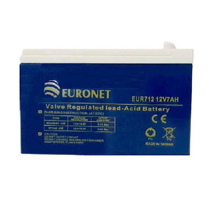 باتری یو پی اس 12 ولت 7000 میلی آمپر ساعت یورونت مدل EUR712