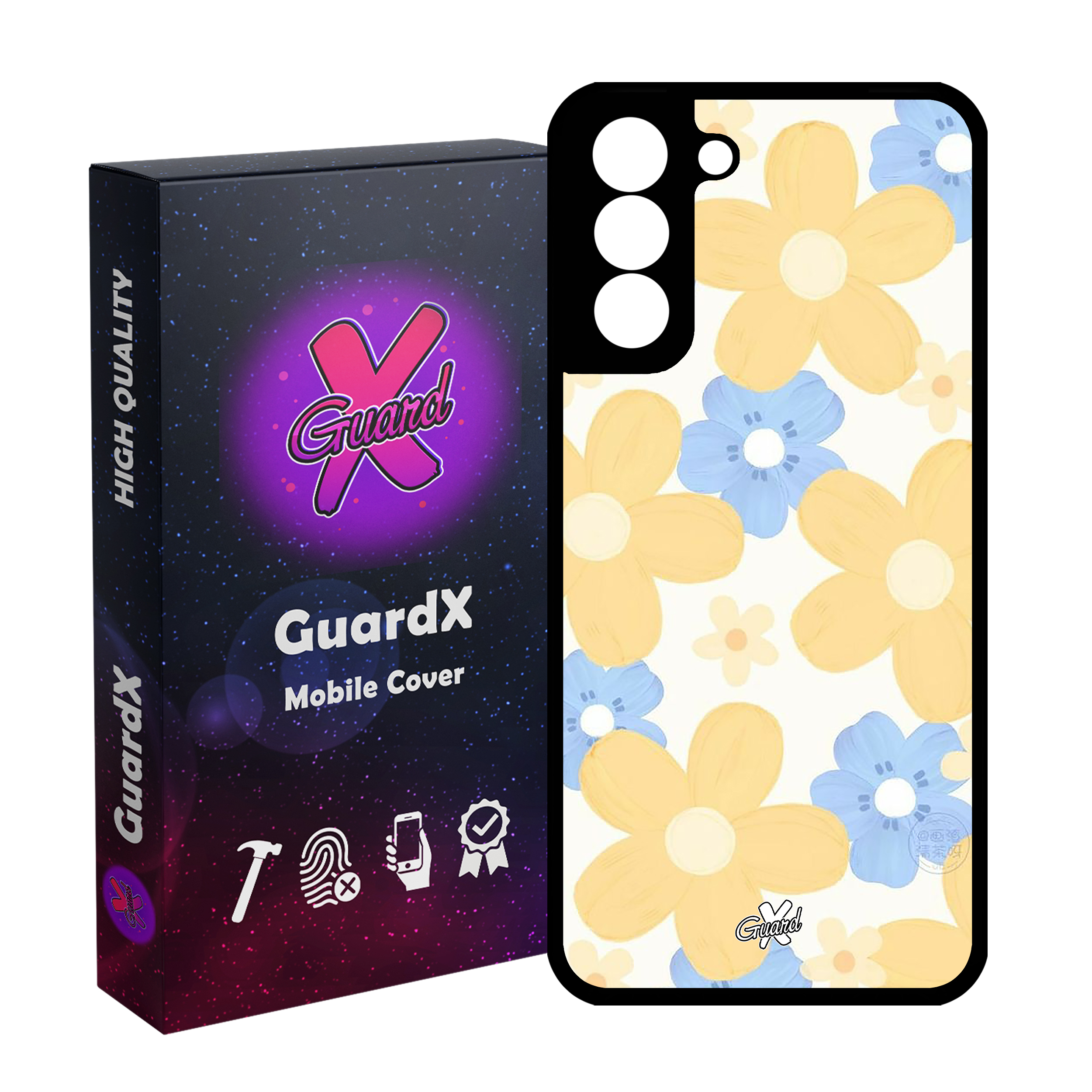 کاور گارد ایکس طرح Flower مدل Glass10539 مناسب برای گوشی موبایل سامسونگ Galaxy S21 FE