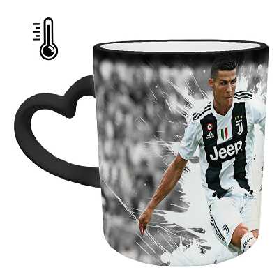 ماگ حرارتی مدل دسته قلبی طرح رونالدو کد 184