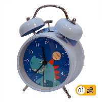 ساعت رومیزی فلزی زنگ دار مدل FH8011 طرح متنوع سایز متوسط