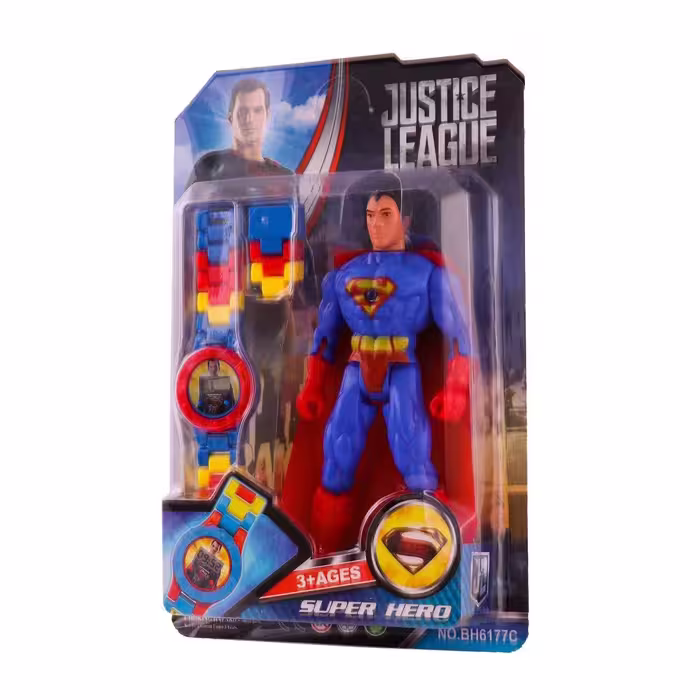 اکشن فیگور طرح SuperMan به همراه ساعت 