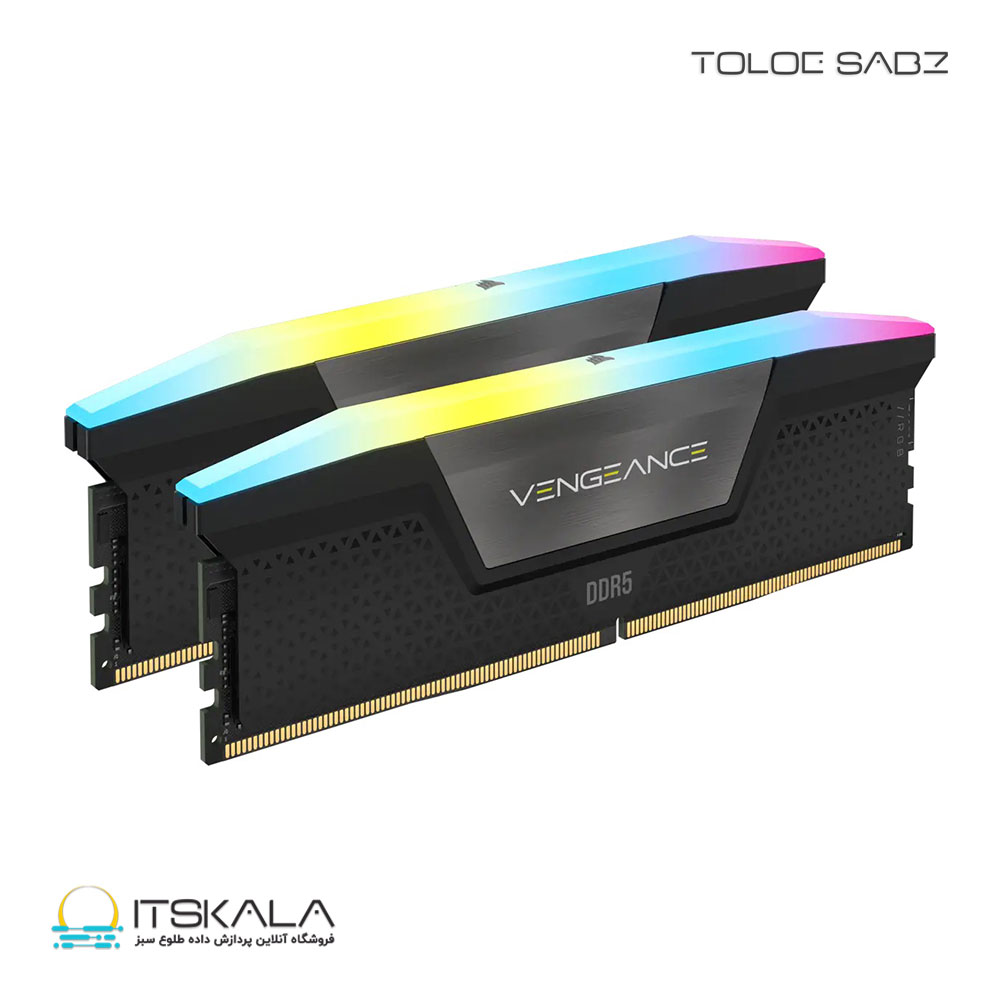 قیمت و خرید رم دسکتاپ دو کاناله کرسیر مدل VENGEANCE RGB 32GB (2x16GB) DDR5 DRAM 6000MHz CL36 | ITSKALA