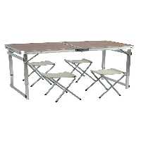 میز کمپ چند رنگ گردان Deluxe Square Peg Lap 3 مرحله جدول پیک نیک آلومینیومی مجموعه ای از الگوی چوبی فانکی چیز Funky Chairs