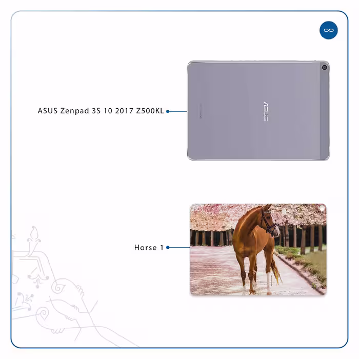 برچسب پوششی ماهوت مدل Horse-1 مناسب برای تبلت ایسوس Zenpad 3S 10 2017 Z500KL