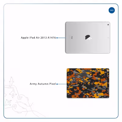 برچسب پوششی ماهوت مدل Army-Autumn-pixel مناسب برای تبلت اپل iPad Air 2013 A1476