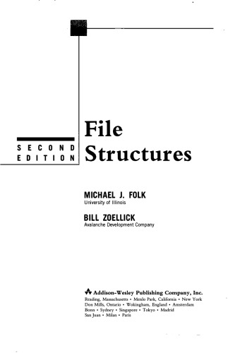خرید و دانلود نسخه کامل کتاب File Structures