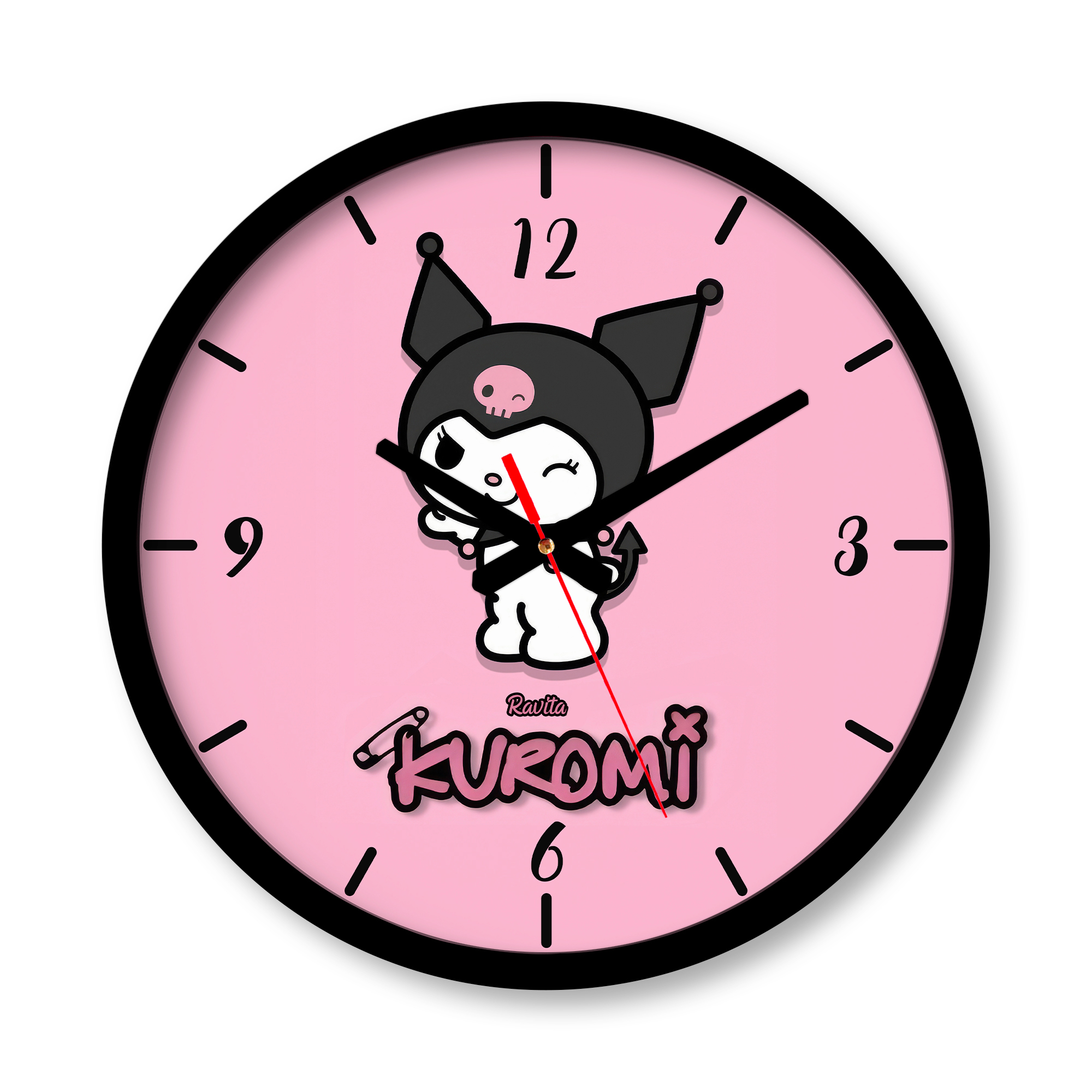 ساعت دیواری بزرگ راویتا طرح کرومی کد 3602