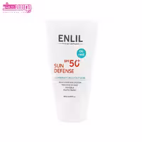 کرم ضد آفتاب بی رنگ سان دیفنس SPF50 پوست چرب انلیل حجم 50ml