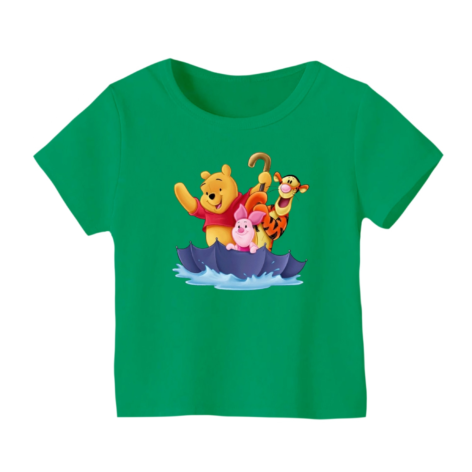 تی شرت آستین کوتاه بچگانه مدل پو کد 22 رنگ سبز