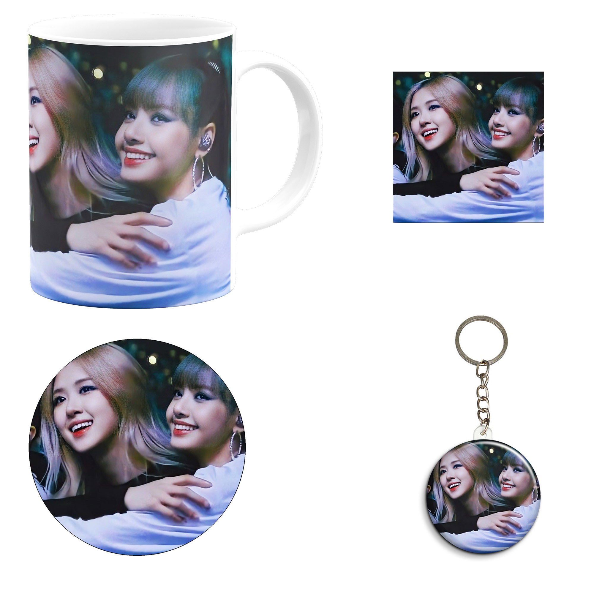 ست هدیه ماگ مدل گروه موسیقی بلک پینک طرح black pink کد M6